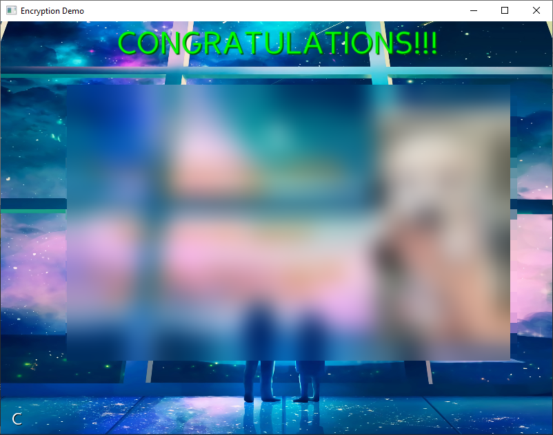 The congratulations screen is blurred for now. You should try the challenge for yourself if you&rsquo;re curious!